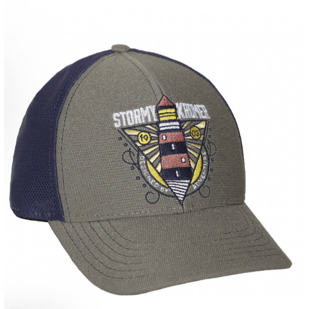 Stormy Kromer Lighthouse Blue Gray Trucker Cap Hat One Size NEW